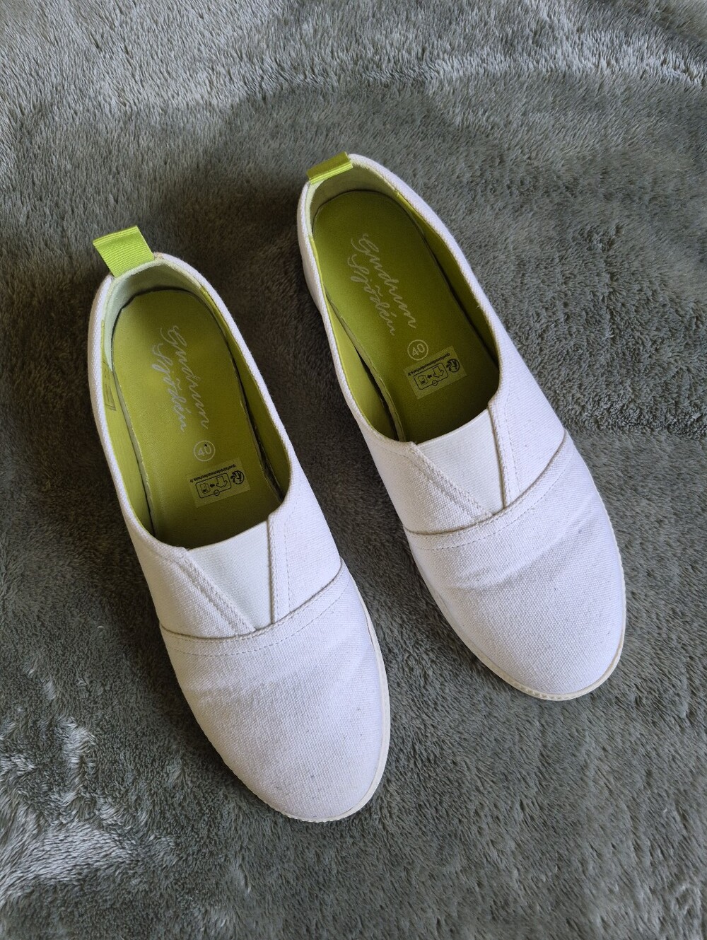 Gudrun Sjoden White Canvas Shoes Jane
